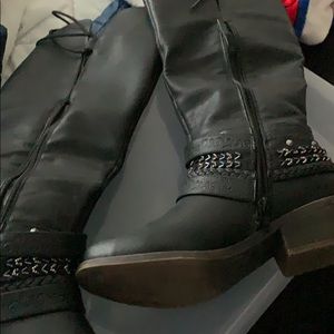 Black tall boots